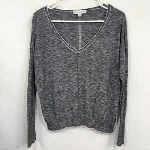 Anthropologie White + Warren V-Neck Top